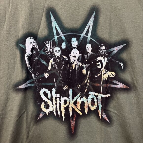 Slipknot Group Star Crest Green T-Shirt XL - Picture 3 of 5